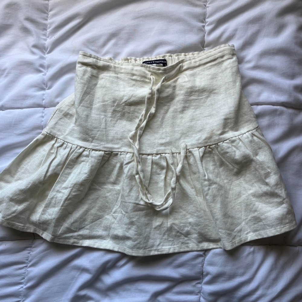 Brandy Melville Off-White Ruffle Skirt